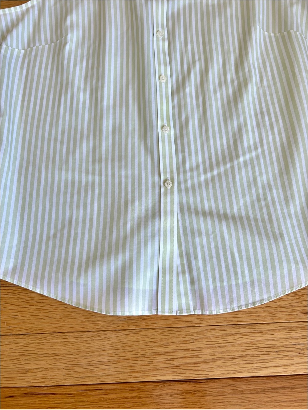 Brooks Brothers 346 Non Iron Sleeveless Button Down Shirt Green White Stripe 16 - Picture 10 of 13